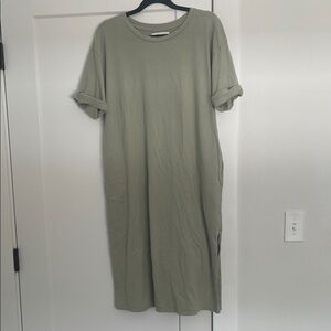 OAK + FORT Olive Midi Dress